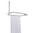 Utopia Alley Rustproof Aluminum Hoop Shower Rod With Ceiling Support for Clawfoot Tub, 54 Inch Extra Large Size by 26 Inch-50131465