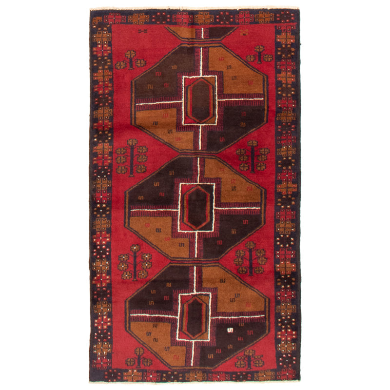 Tapis rouge foncé Lynnisha 3 pi 7 po x 6 pi 4 po