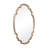 35" Scalloped Gold Wall Mirror