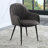 Giannone Tufted Side Chair in Dark Gray and Black (Set of 2)