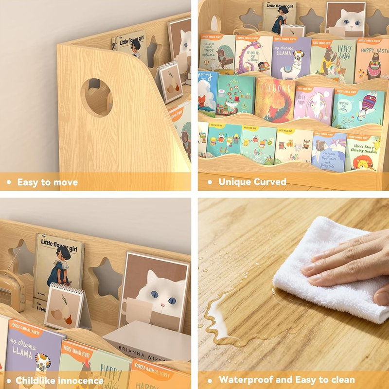 Bibliothèque pour tout-petits avec rangement pour jouets Montessori
