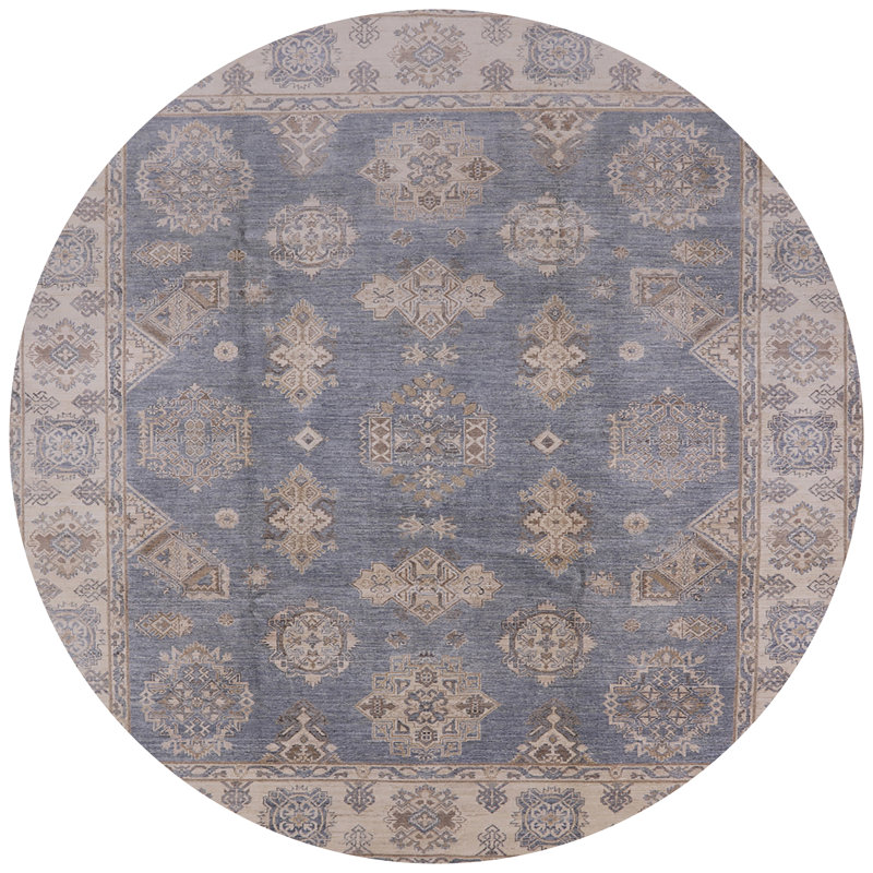 Tapis oriental brun / bleu, Rond 6 pi