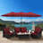 Nyasia 15 ft. x 9 ft. Rectangular Market Umbrella with Base, Dark Red-1824022006
