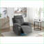 Fauteuils inclinables, fauteuil pivotant électrique avec Bluetooth, lumières DEL, USB / type C, rangement | Lin gris foncé
