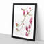 Pink Floral Flowers - Framed Print-56862975-56862976