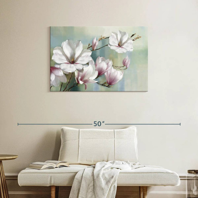 Fleurs de magnolia blanc Harnek, H 24 po x l 36 po