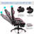 Gymax Adjustable Reclining Ergonomic Faux Leather Swiveling PC & Racing Game Chair with Footrest-62268509