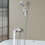 Lift-Up Diverter Bathtub Faucet With 6 Settings Handheld Shower In Chrome-121108156