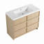 Meuble-lavabo autoportant avec lavabo en résine