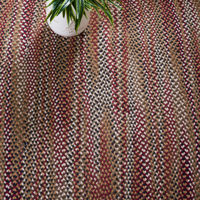 Tapis en coton tressé à tissage plat, Rond 4 pi