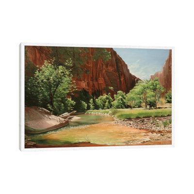 Zion - Along The North Fork Virgin River 1 Piece Wall Art on Canvas