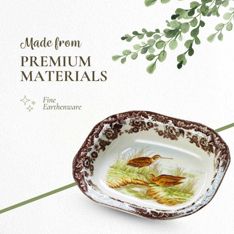 Spode Woodland Open Vegetable Dish 9.5" Snipe