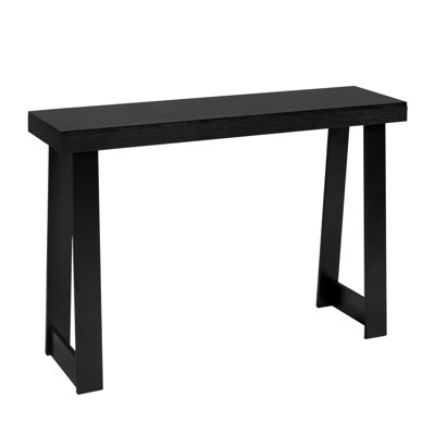 Console de 46 po, bureau moderne derrière le canapé, bureau d'entrée rectangulaire en bois, support de table pour canapé long et étroit pour couloir, chambre à coucher, salon, vestibule, assemblage facile, noir
