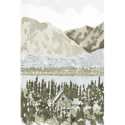 «Mountain Retreat I» par Stellar Design Studio - peinture sur toile tendue