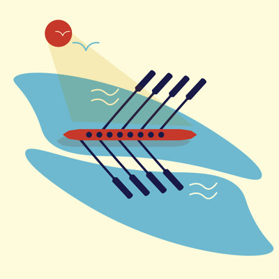 " Rowing Race Or Regatta Illustration. " by Tatadonets