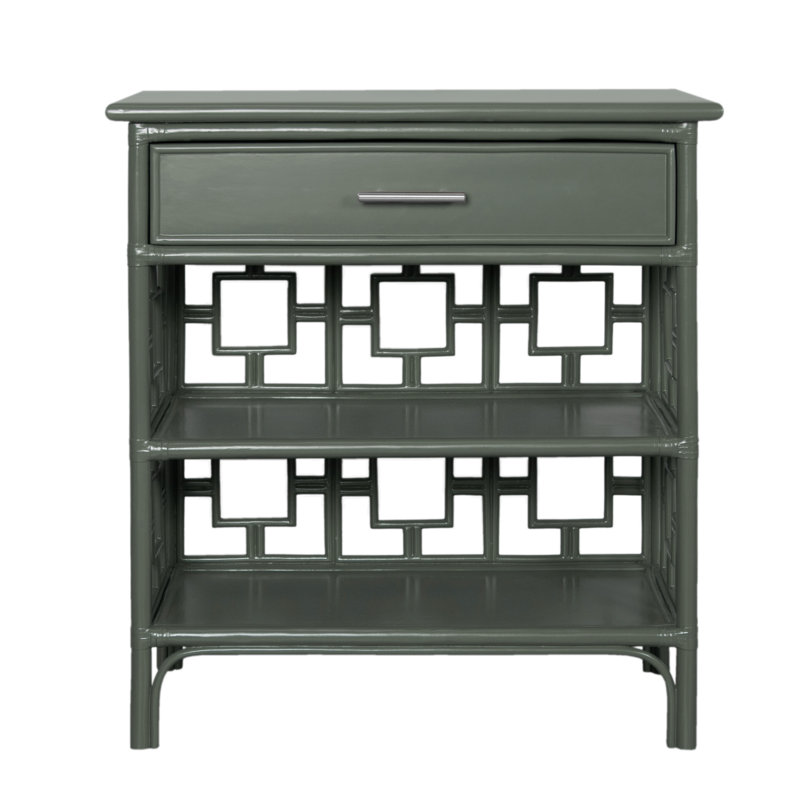 Sobe End Table with Storage, Green