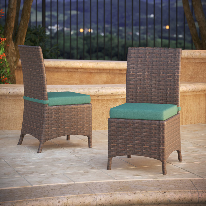 Sunbrella® Indoor/Outdoor Dining Chair Cushion, Cast Breeze Sunbrella® Plainweave
