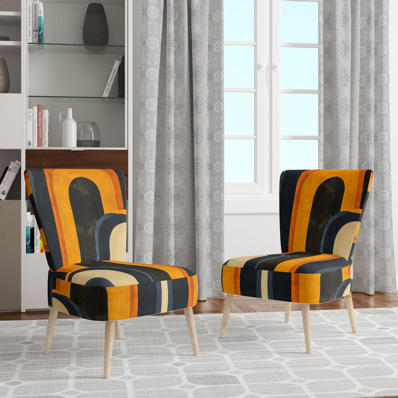 Chaise rembourrée Abstract, Chaise d'appoint sans accoudoirs