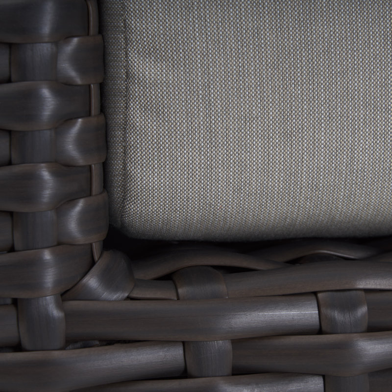 Jorolf Outdoor Ottoman, Gray, Brown