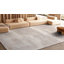 Tapis abstrait en polyester tissé à la machine en ivoire / gris-1736568466