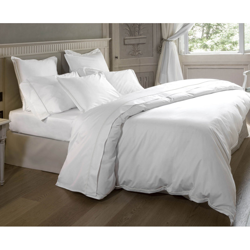 Luce Duvet Cover, King Duvet Cover, White/White