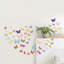 Décalcomanie murale papillons floral