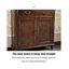 Traditional Dark Wood Tall Bookcase with Glass & Solid Doors-1695791734