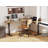 Mickail Adjustable Height L-Shaped Steel Stainless Steel Standing Desk-826420477