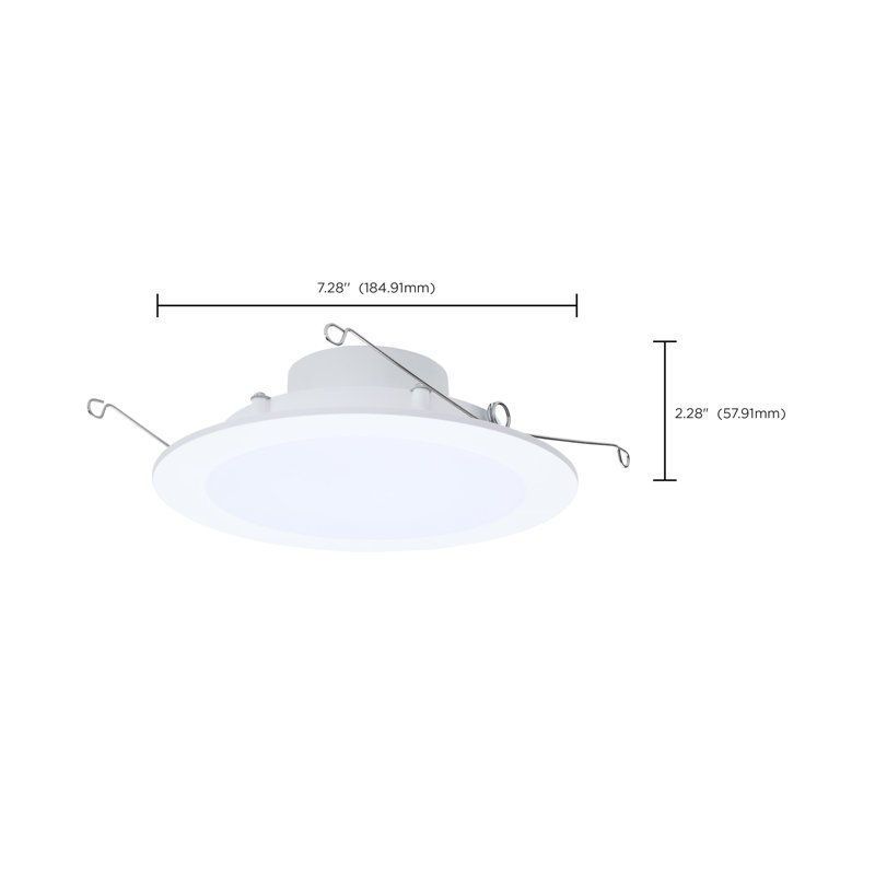 9/11/13W LED Downlight Retrofit 27K/30K/35K/40K/50K CCT 6 Inch Flat Wafer Round