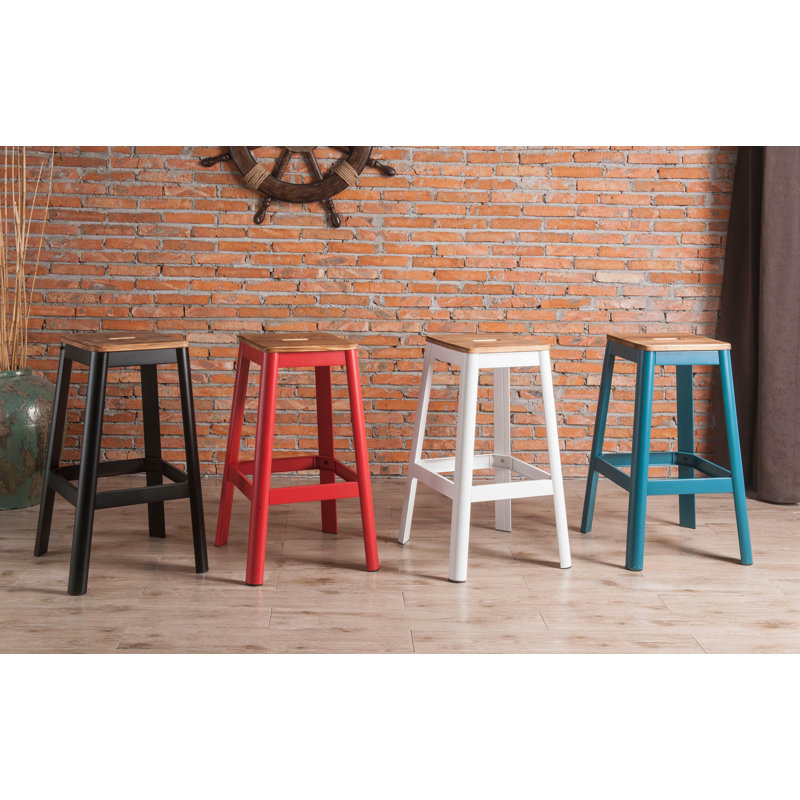 Tabouret de bar décontracté à finition sarcelle 1pc