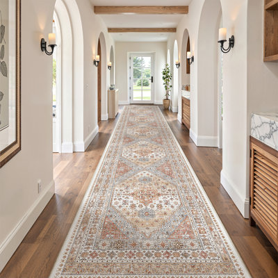Malaika Machine-Washable Non-Slip Medallion Area Rug