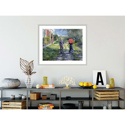The Path Uphill by Gustave Caillebotte -Framed Giclee Print