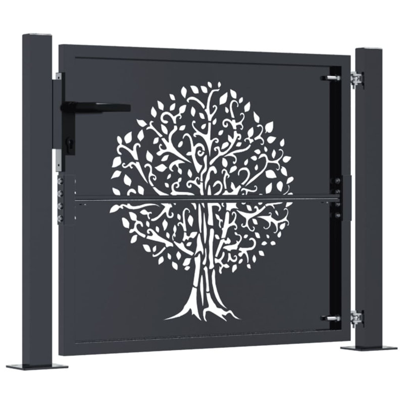 Quasqueton Metal Gate, 105" H x 105" W x 3.9" D, Anthracite