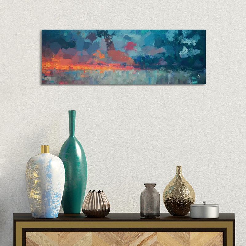 Antartico by Van Credi - Panoramic Painting on Canvas, Wrapped Canvas, 30.48cm H x 91.44cm W x 3.81cm D