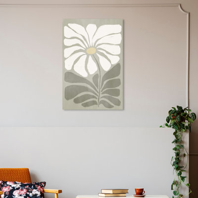 " Minimalist Floral Cream "
