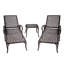 Chaise longue en aluminium coulé brun 1Pcs-658801234