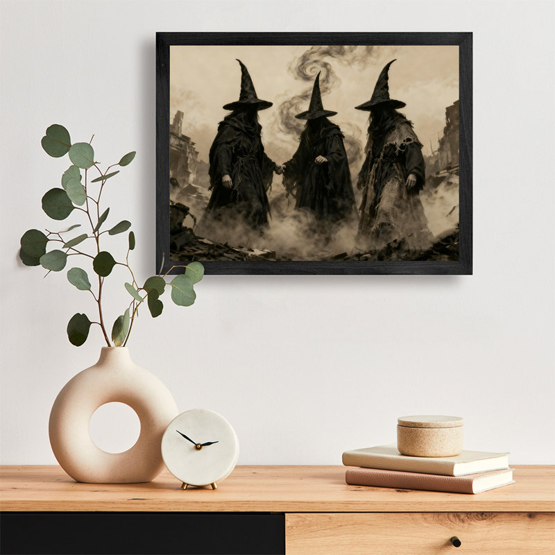 "Black Ghost Vintage Three Ghost Envoys", art mural, impressions de style rétro, H 9 po x l 11 po