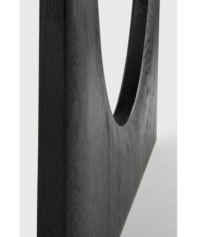 Oak Dining Table, 39.38" W x 86.62" L, Black