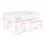 Lit mezzanine en bois avec armoire de rangement-984936102