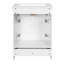 Meuble-lavabo 24 po avec lavabo en céramique intégré, armoire de salle de bain avec 2 portes, 1 tiroir basculant et meuble-lavabo simple pour salle de bain de petite et moyenne taille-121709104