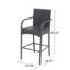 De 2 chaises d'extérieur - en métal, assise de 30 po de style 2, structure, hauteur, brun moderne