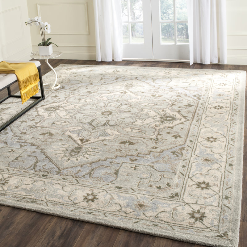 Oriental Wool Hand Tufted Area Rug, Rectangle 244 x 305 cm