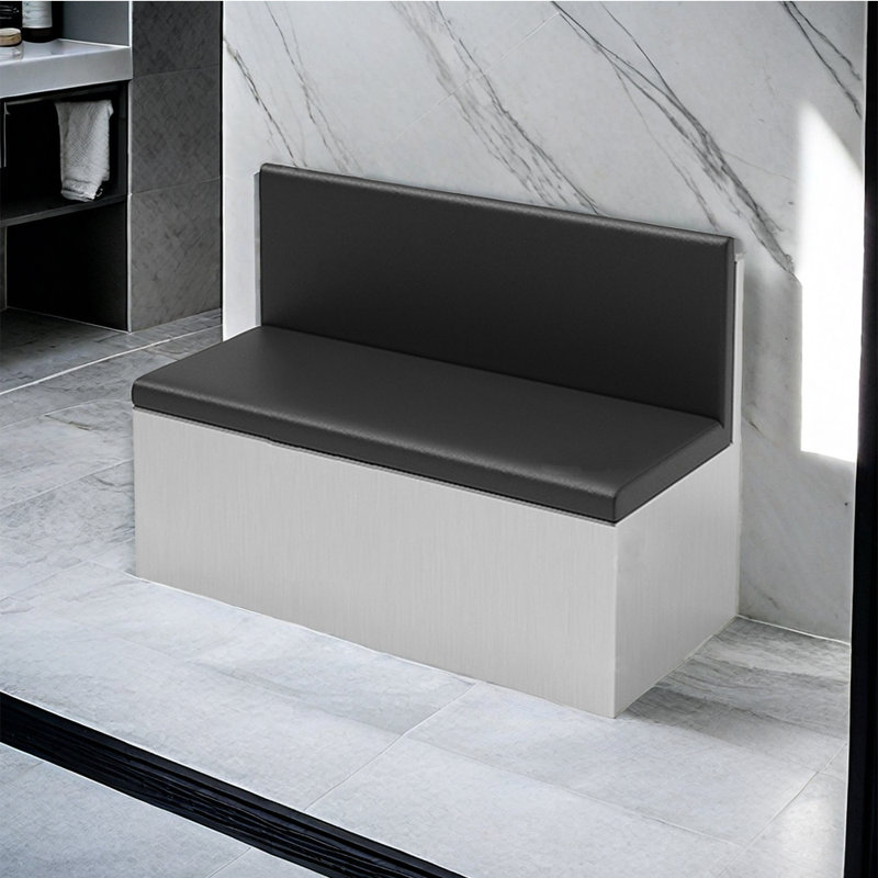 Banc rembourré en similicuir Klyda