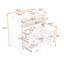 Meuble-lavabo moderne compact avec lavabo en céramique, tiroirs de rangement et tablette réglable-1210191706
