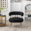 Upholstered Faux Fur Barrel Chair-535795946