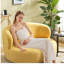 Canapés confortables en chenille moelleux, 2 places avec repose-pieds, mobilier de salon moderne