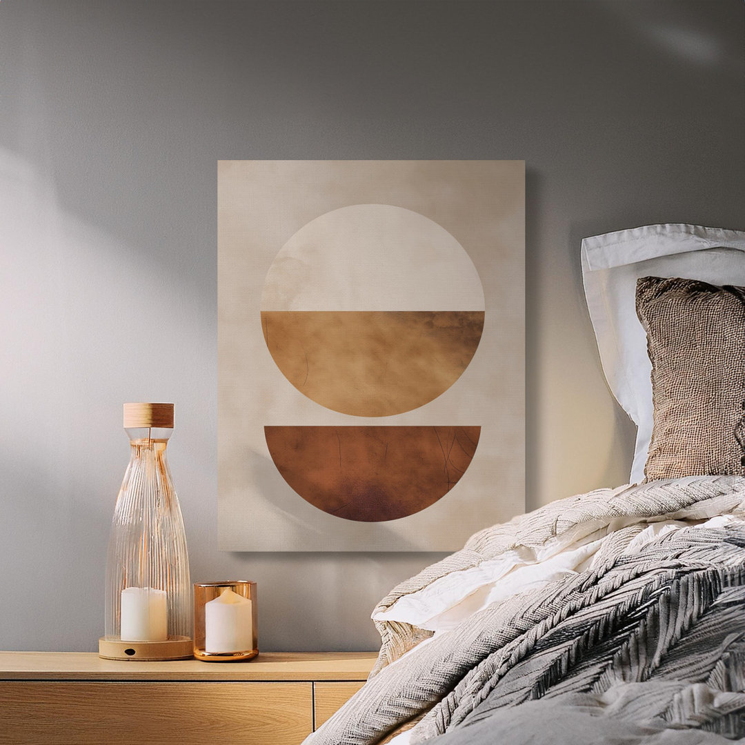 Abstract Geometric Canvas Art, Neutral Tone Print, Modern Wall decor, Gallery Wrapped Canvas, Ready to Hang Statement Piece