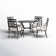 Round 4 - Person 47'' Long Dining Set With Cushions
