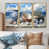 Toile avec cadre flottant or
