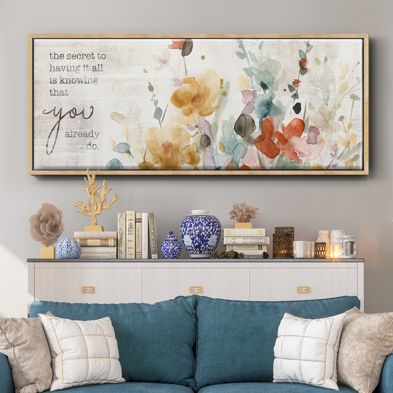 Verset pleine floraison - Toile encadrée, H 20 po x l 50 po